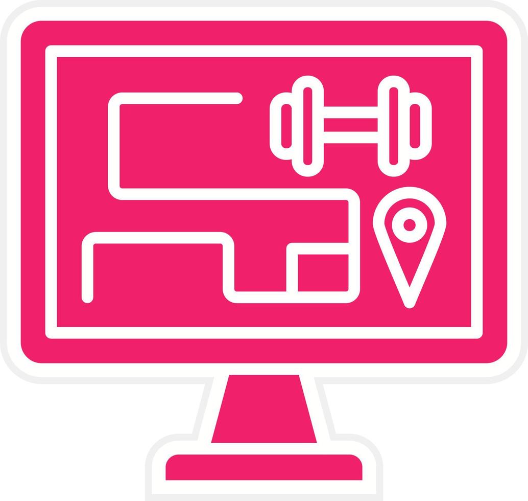 Workout Routing Vector Icon Style