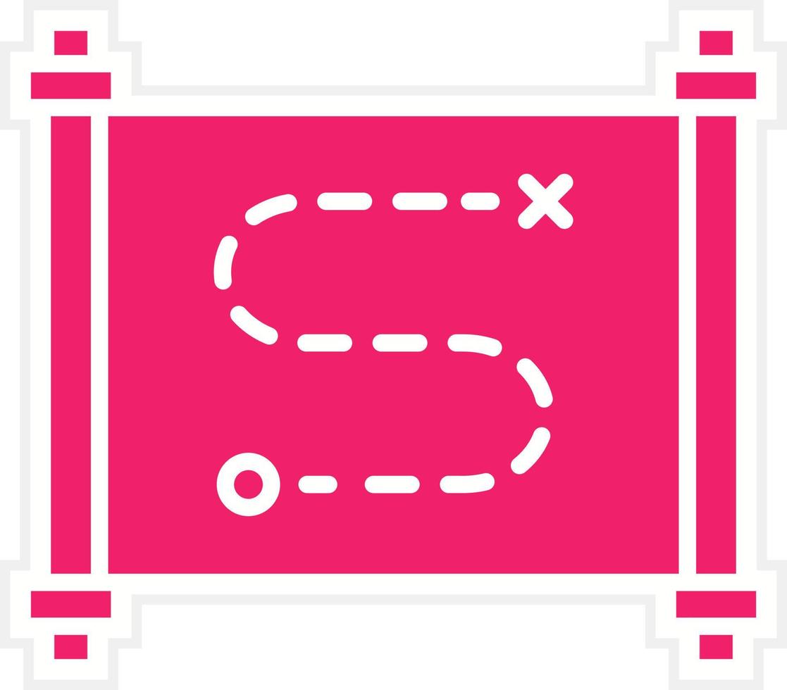 Treasure Map Vector Icon Style