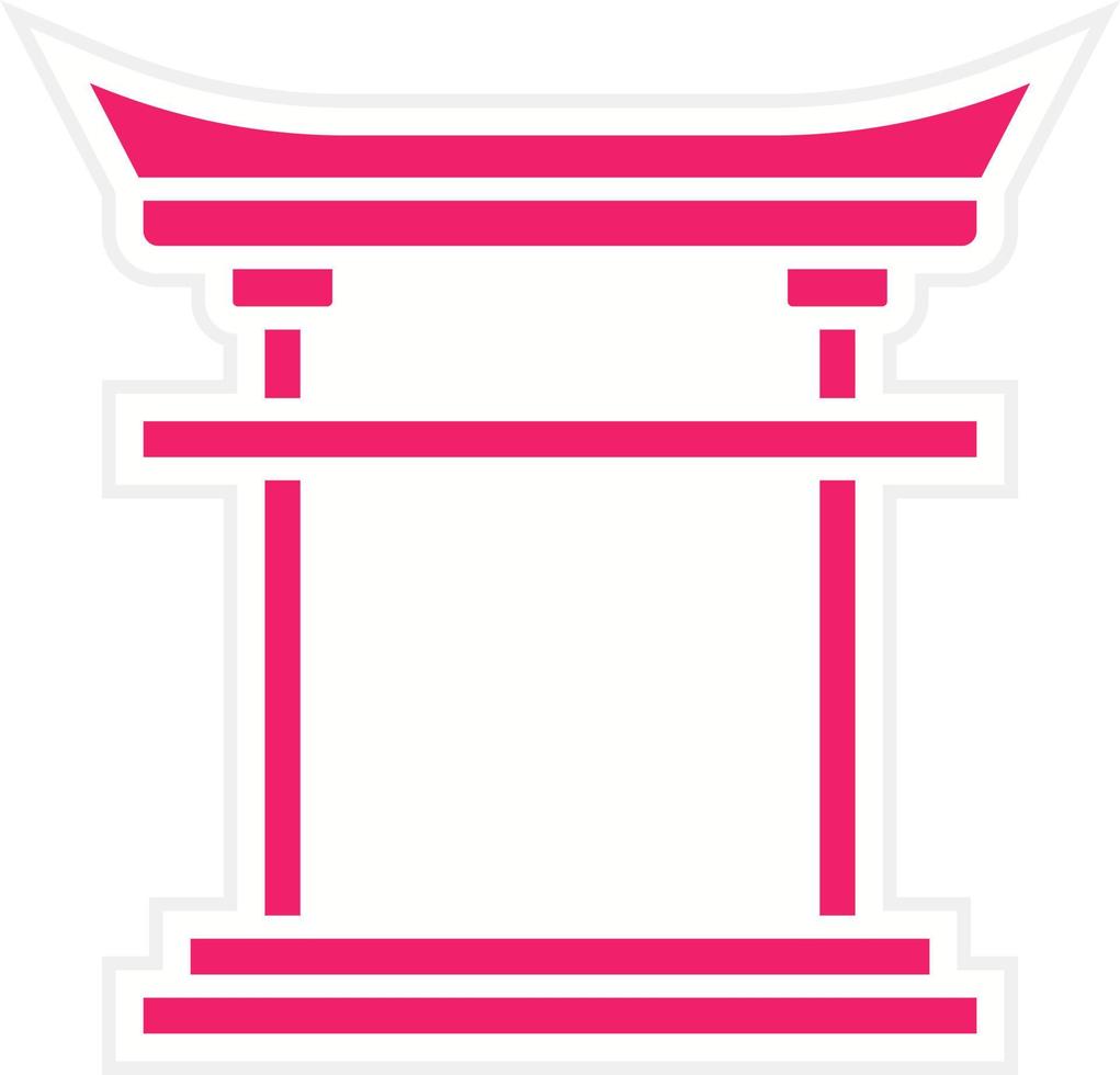 Torii Gate Vector Icon Style