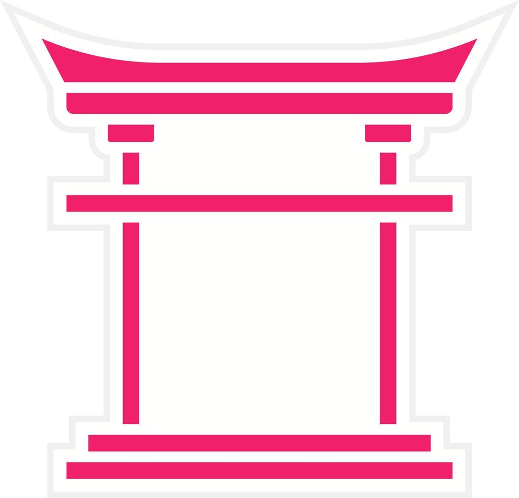 Torii Gate Vector Icon Style