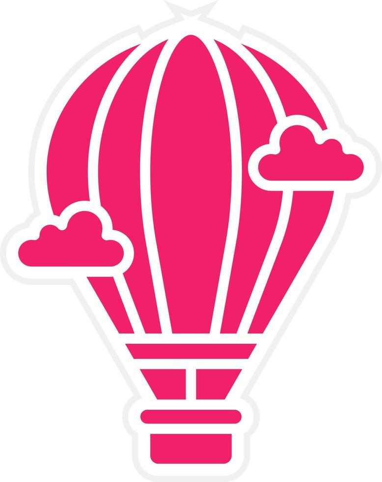 Hot Air Balloon Vector Icon Style