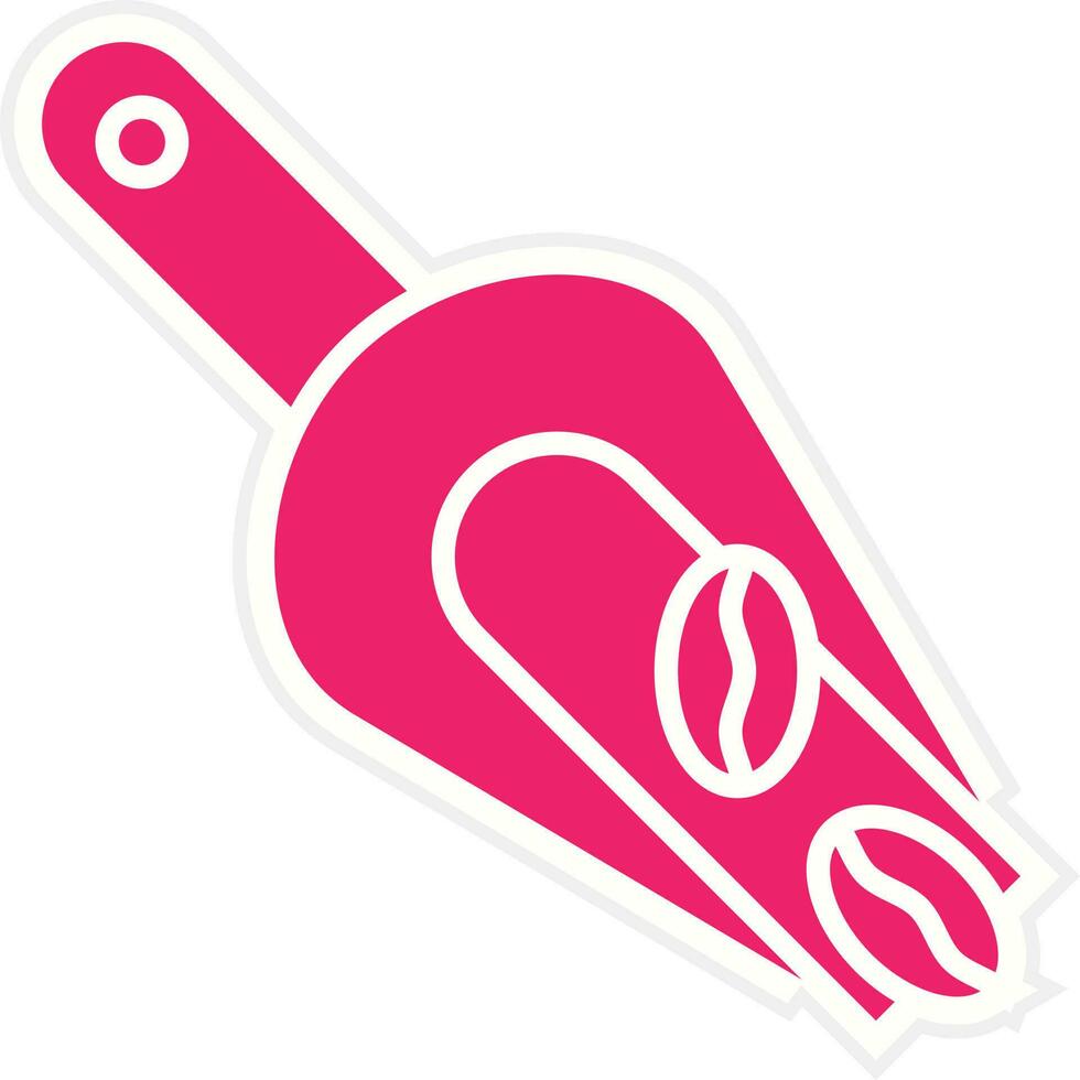 Coffee Scoop Vector Icon Style