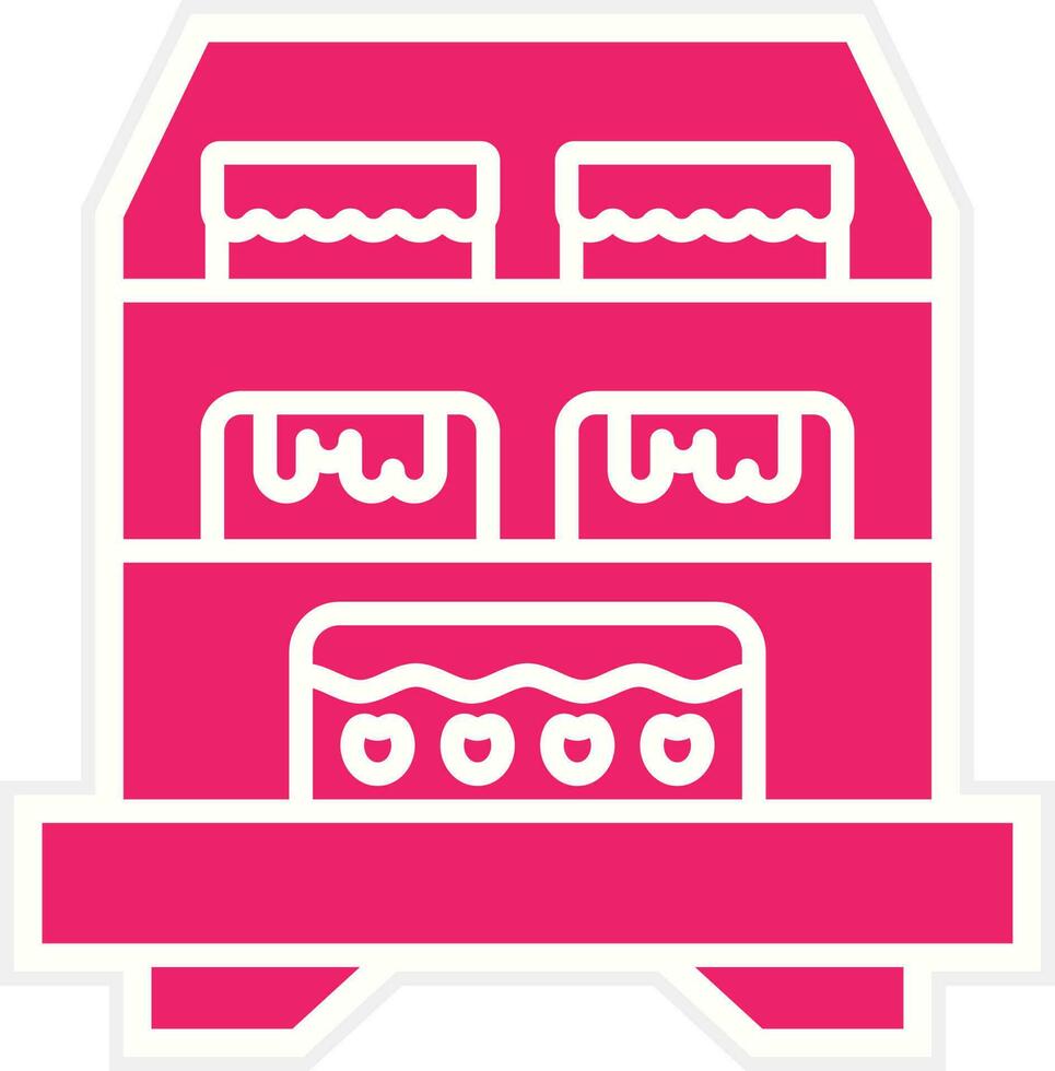 Cakes Showcase Vector Icon Style