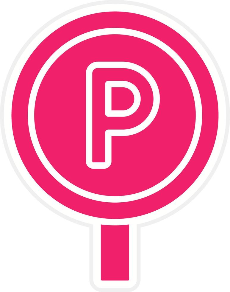 Parking Tag Vector Icon Style