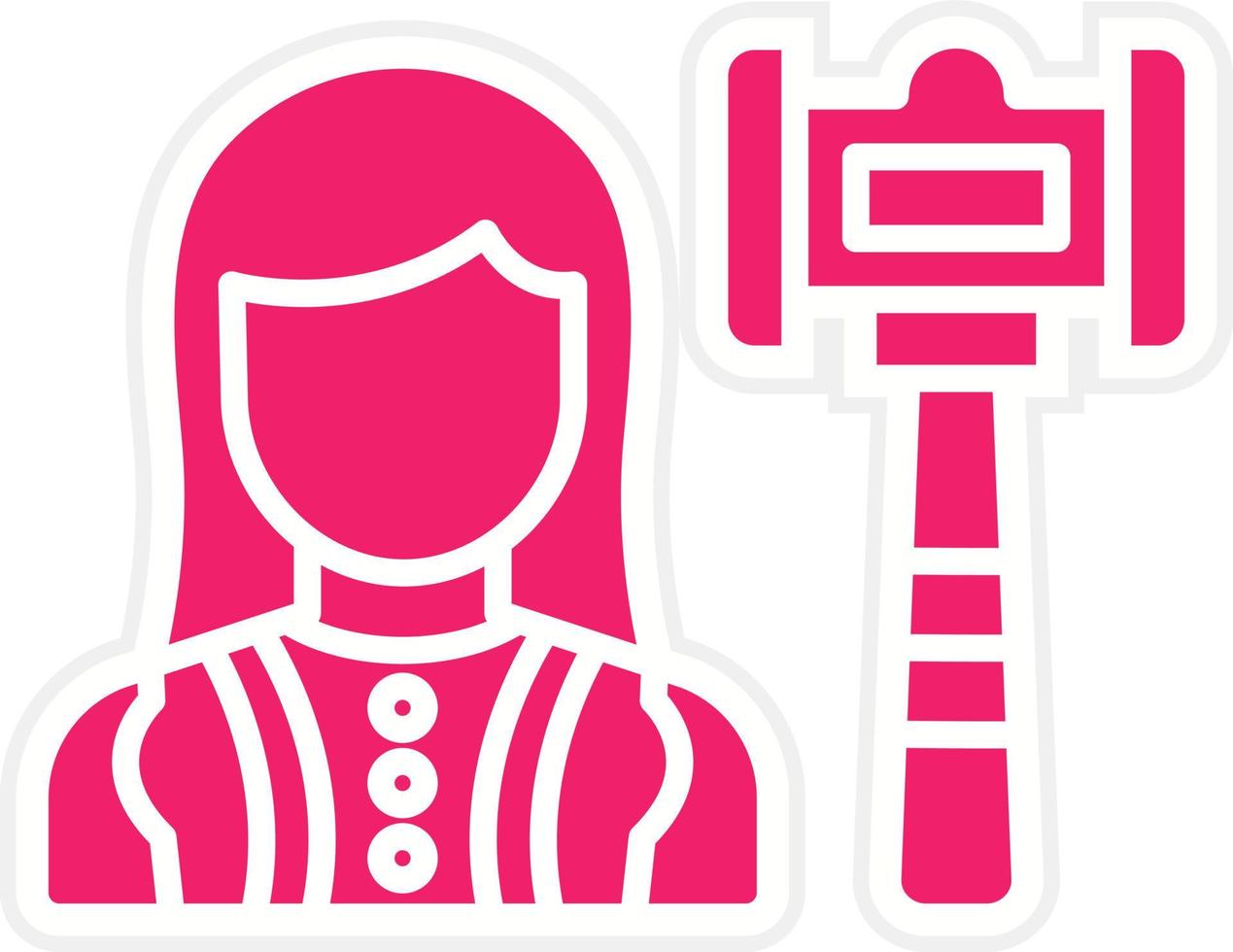 Judge Female Vector Icon Style