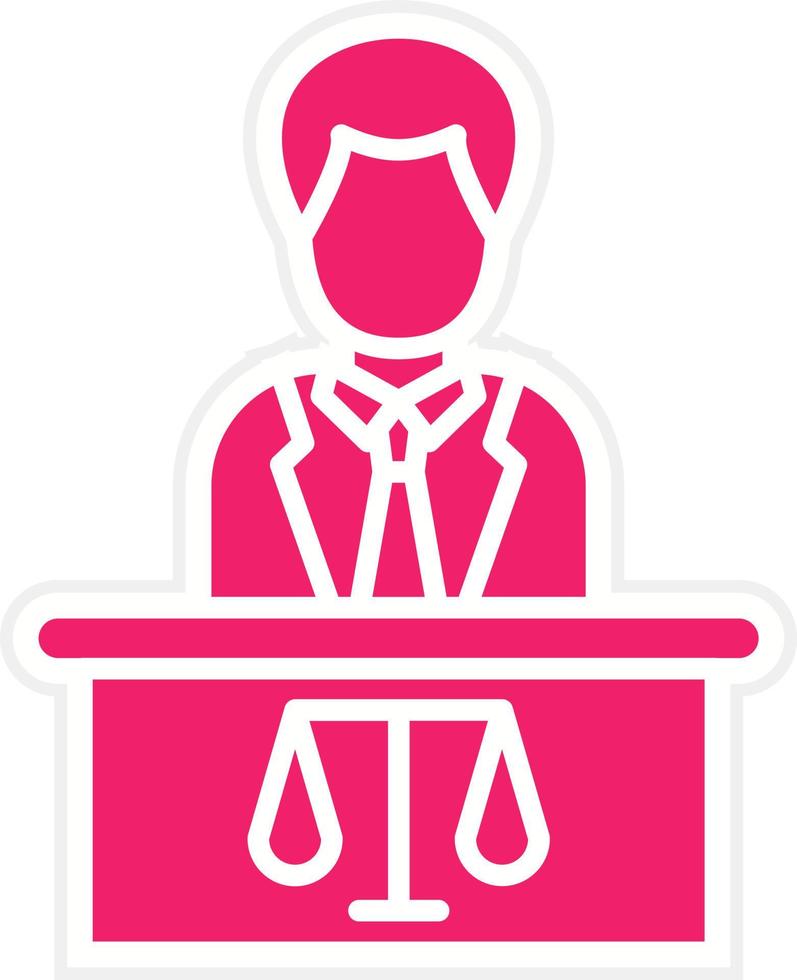 Court Appearance Vector Icon Style