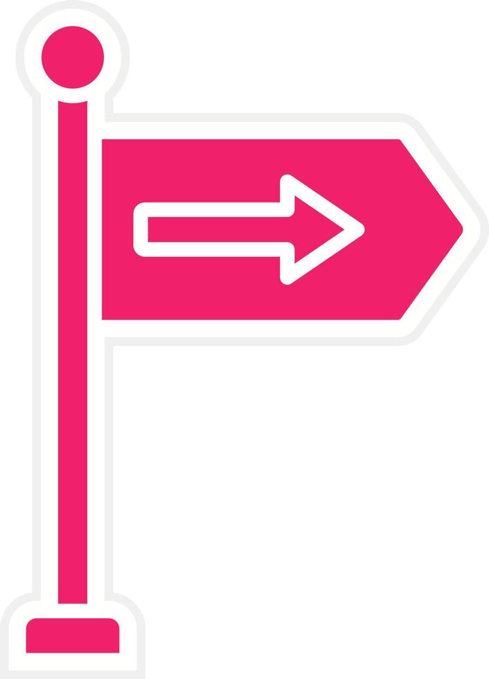Direction Sign Vector Icon Style