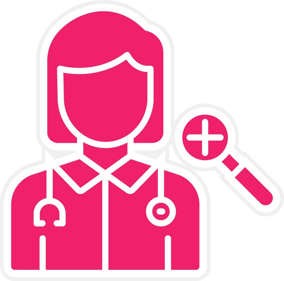 Dermatologist Female Vector Icon Style