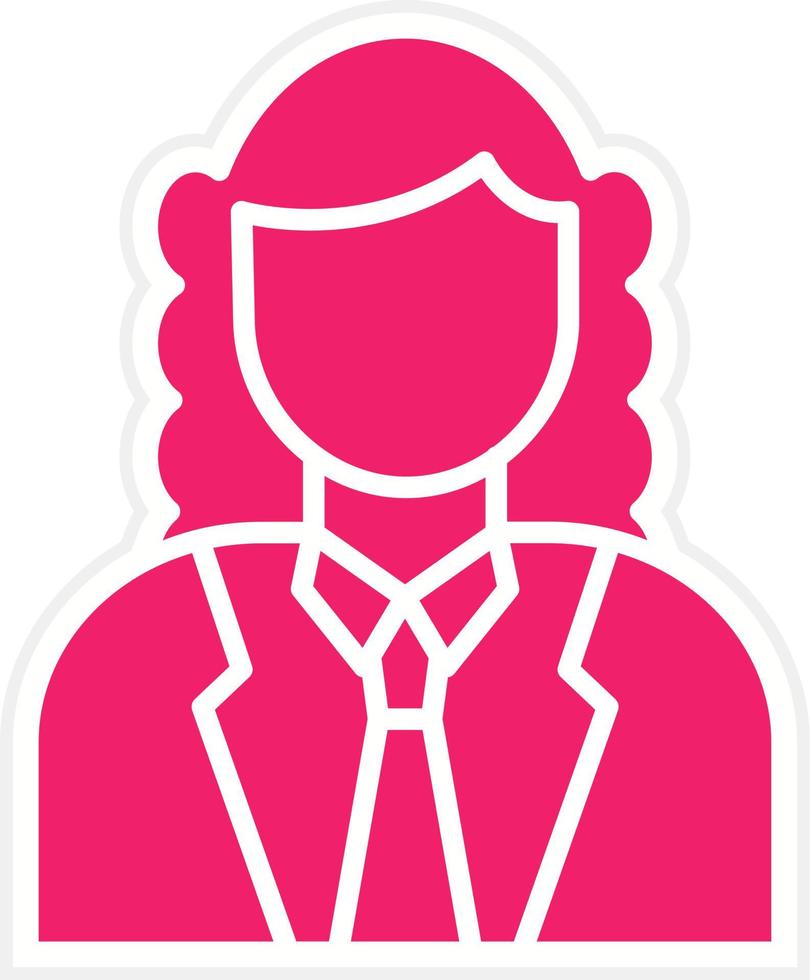 Judge Female Vector Icon Style