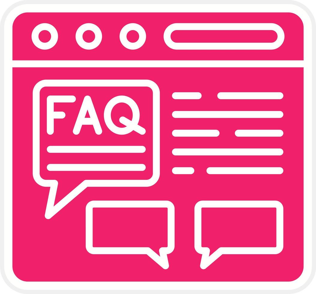 FAQ Vector Icon Style