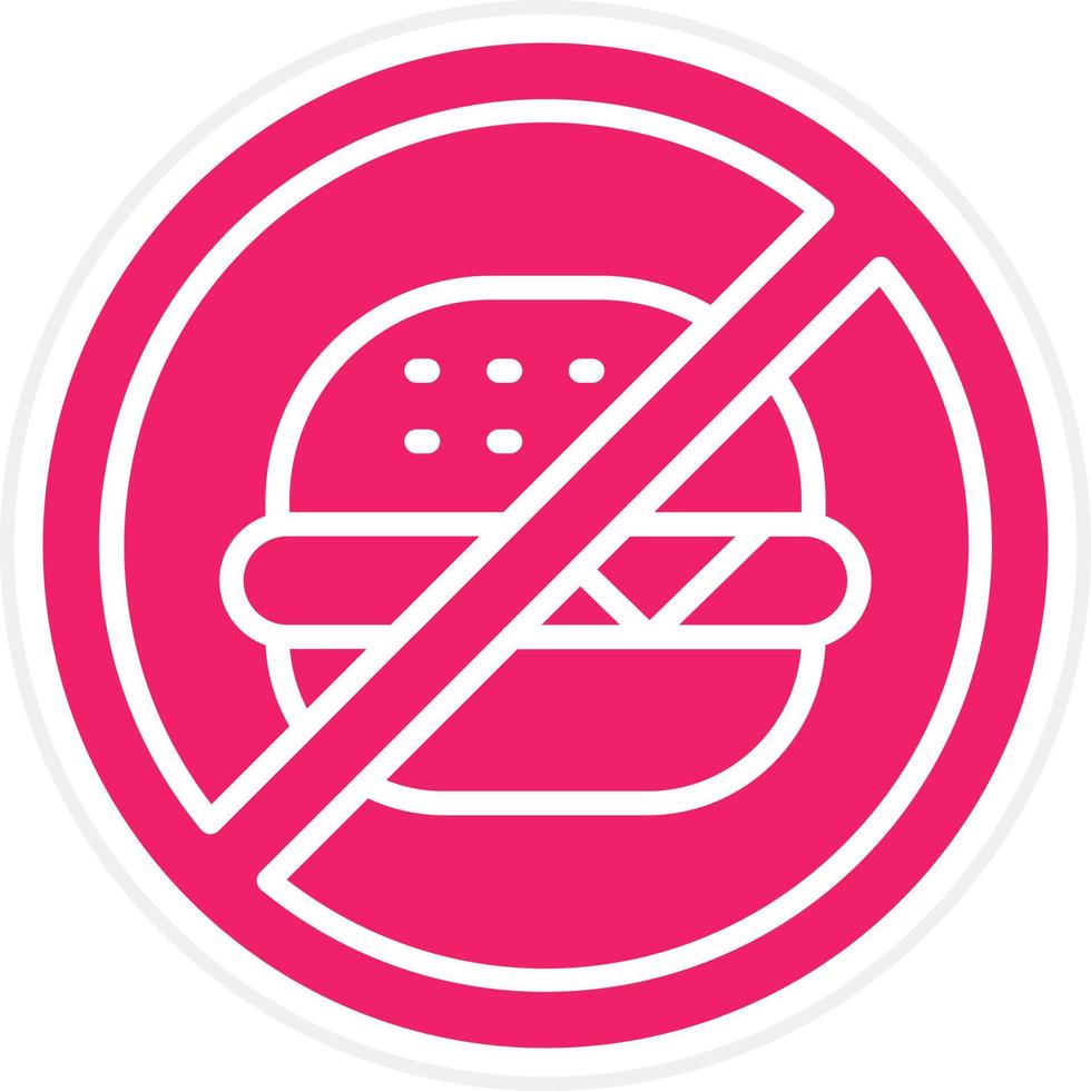 No Junk Food Vector Icon Style