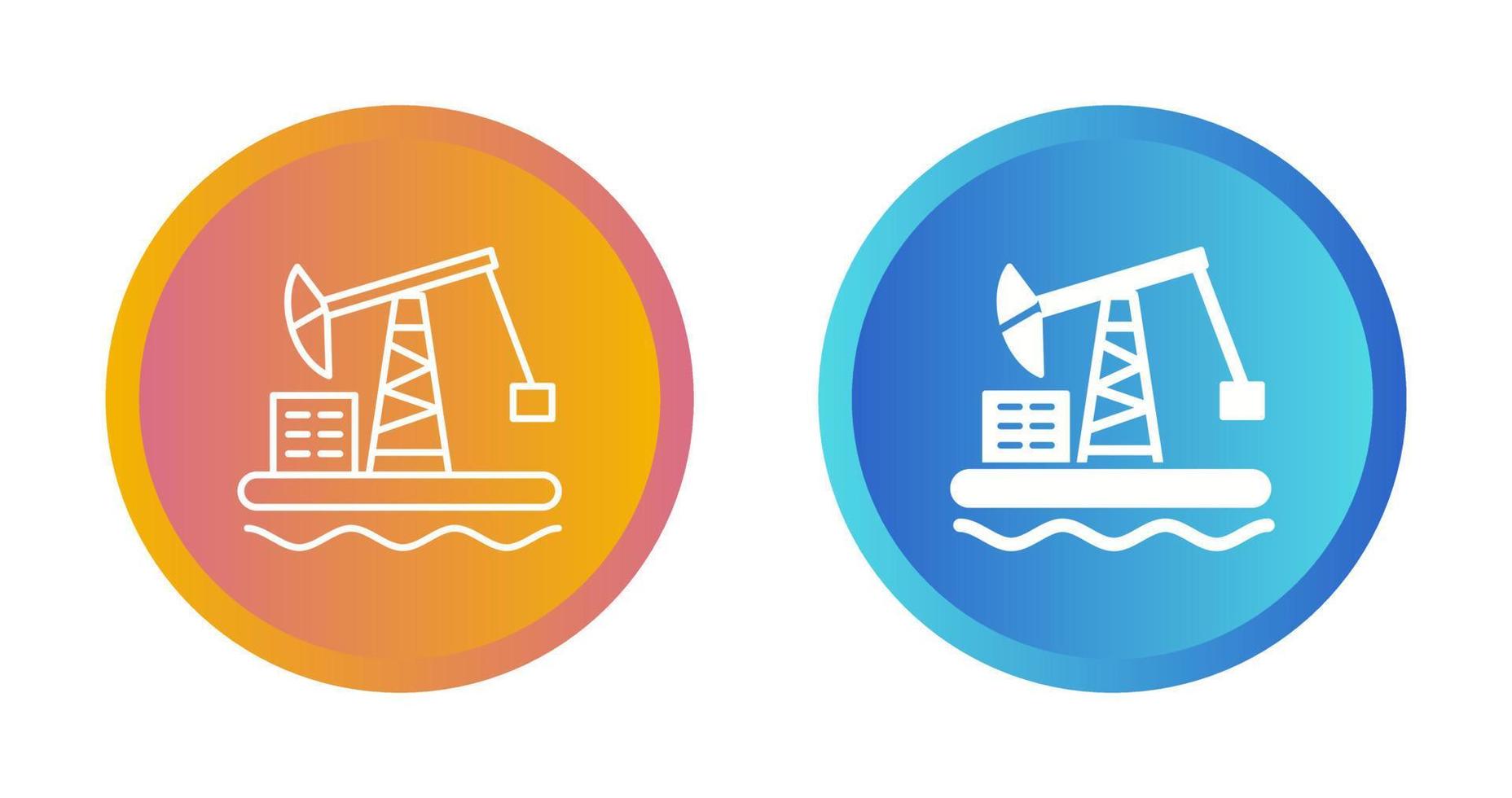 Oil Platform Vector Icon