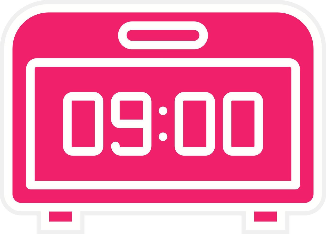 Digital Clock Vector Icon Style