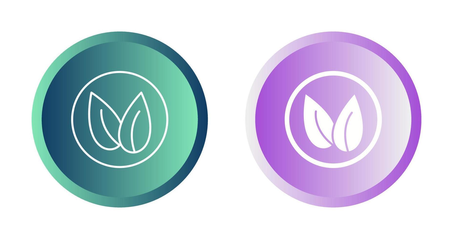 Two Leaves Vector Icon