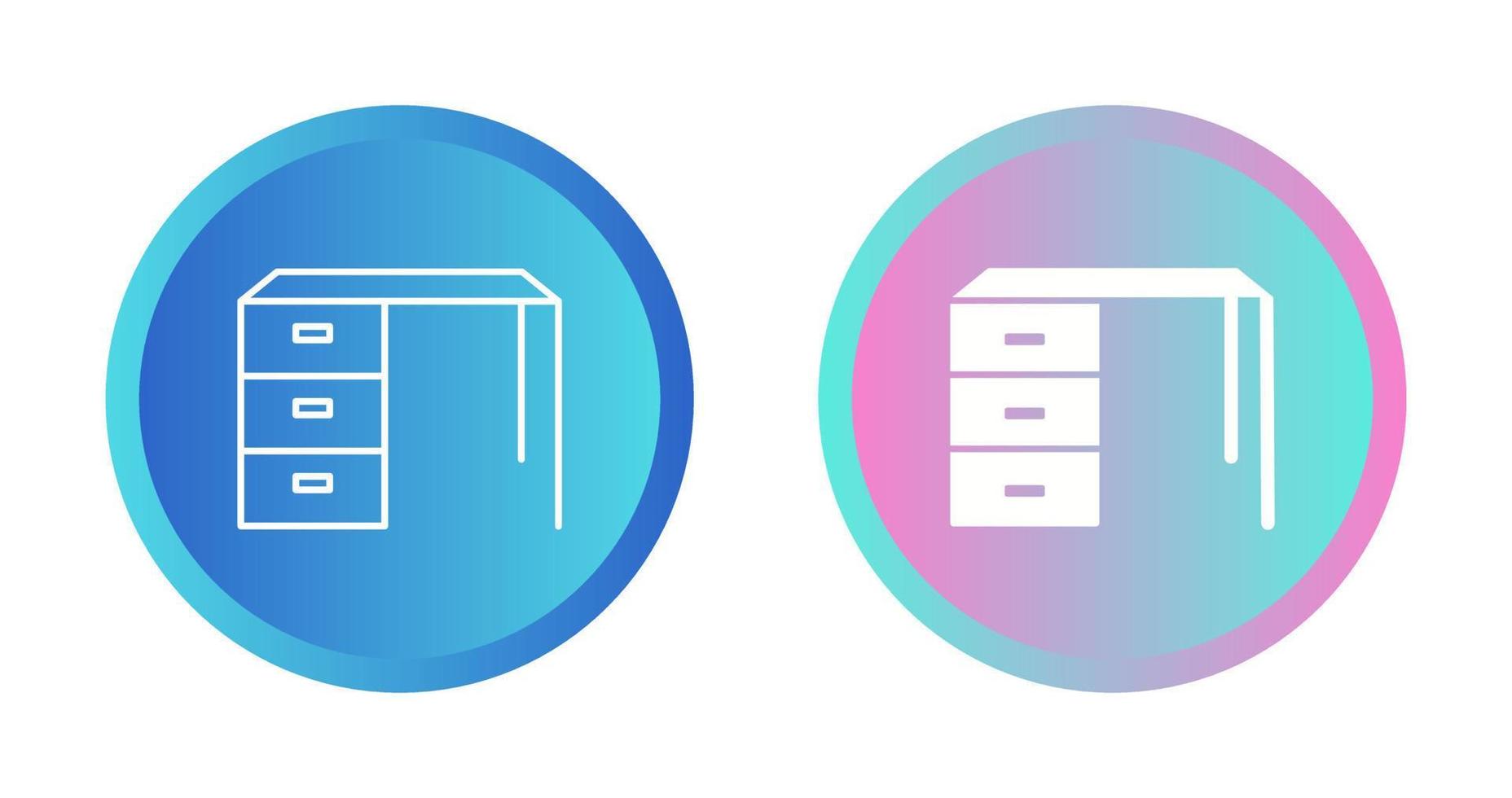 Table with Drawers Vector Icon