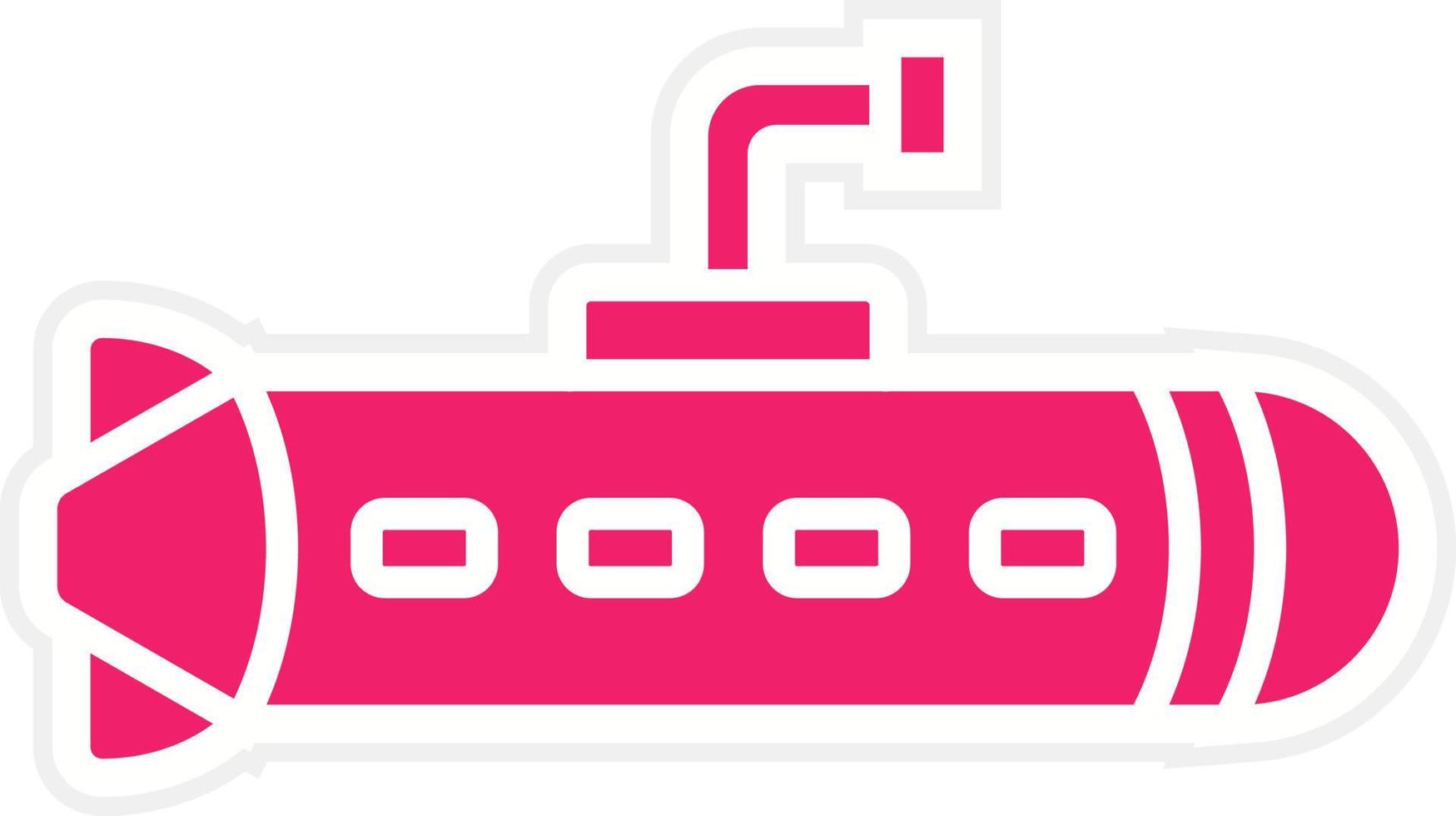 Submarine Vector Icon Style
