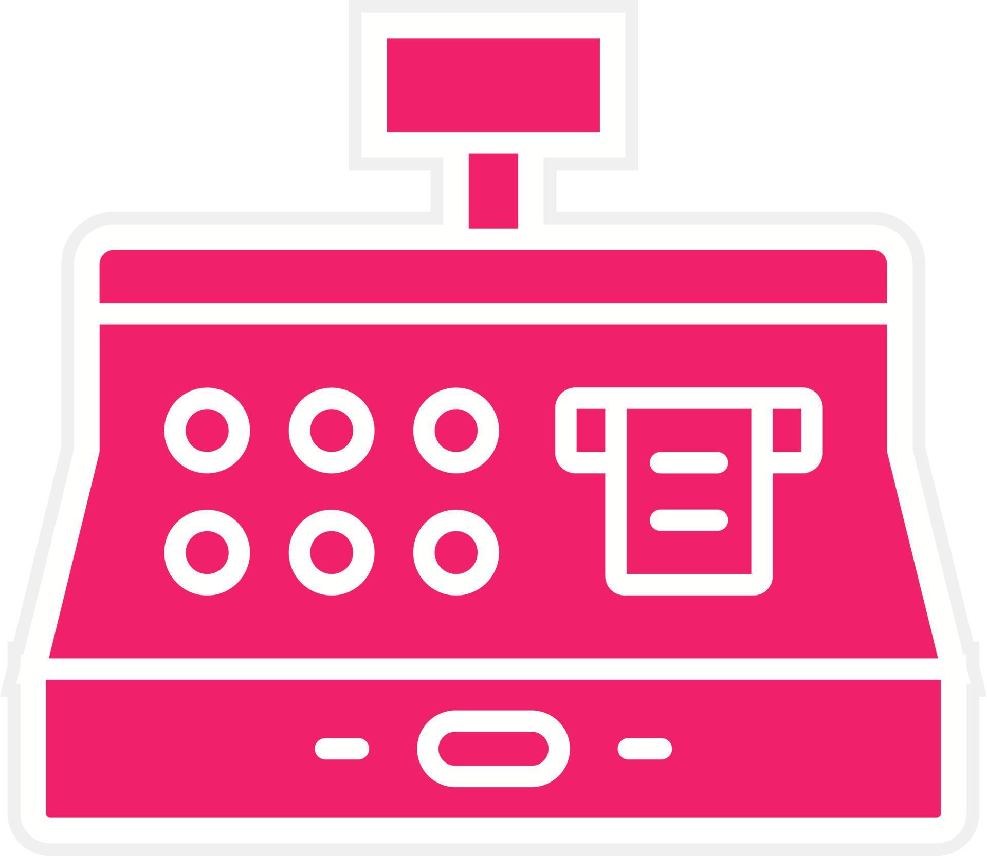 Cash Register Vector Icon Style 22439031 Vector Art at Vecteezy
