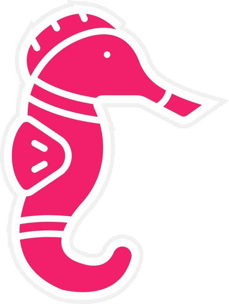 Seahorse Vector Icon Style