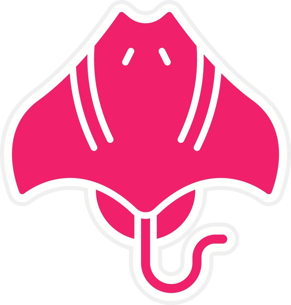 mantarraya vector icono estilo