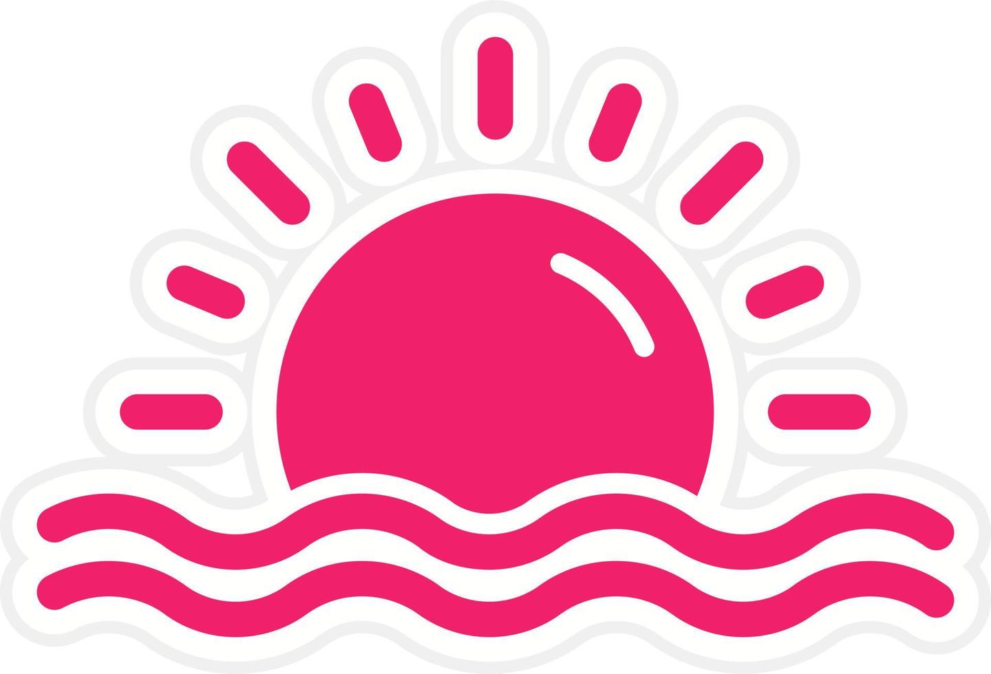 Sunset Vector Icon Style