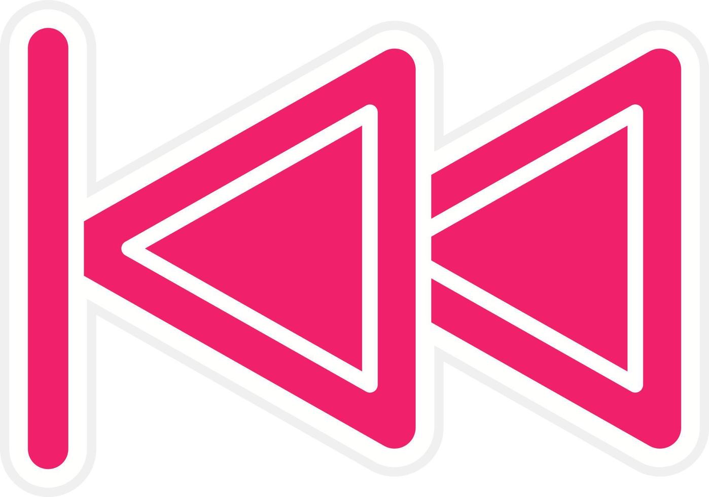 Backward Button Vector Icon Style