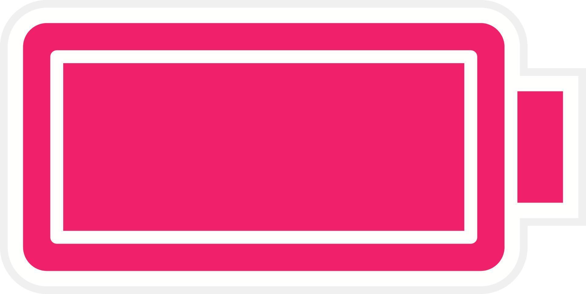 Empty Battery Vector Icon Style