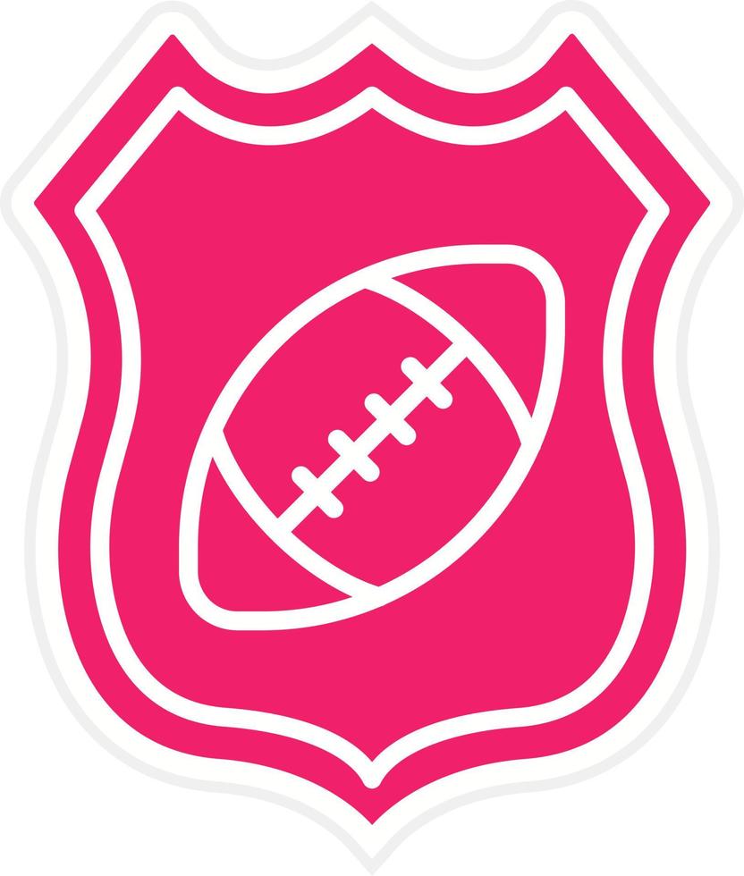 Rugby Badge Vector Icon Style