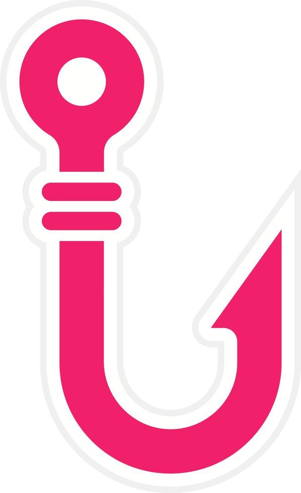 Fish Hook Vector Icon Style