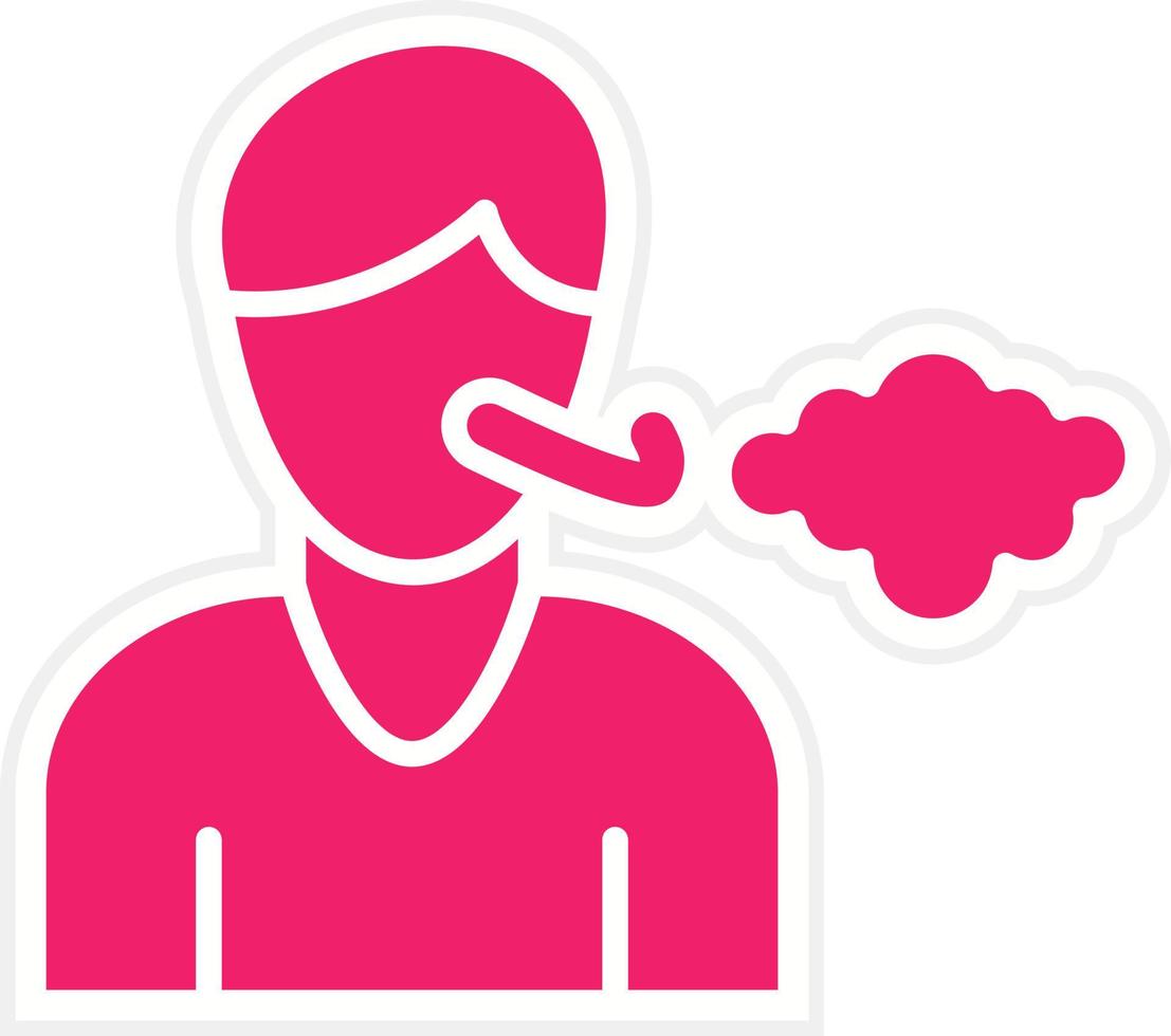 Shortness Of Breath Vector Icon Style