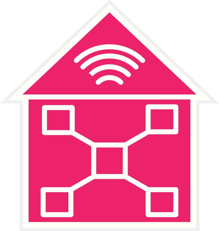 Home Network Vector Icon Style