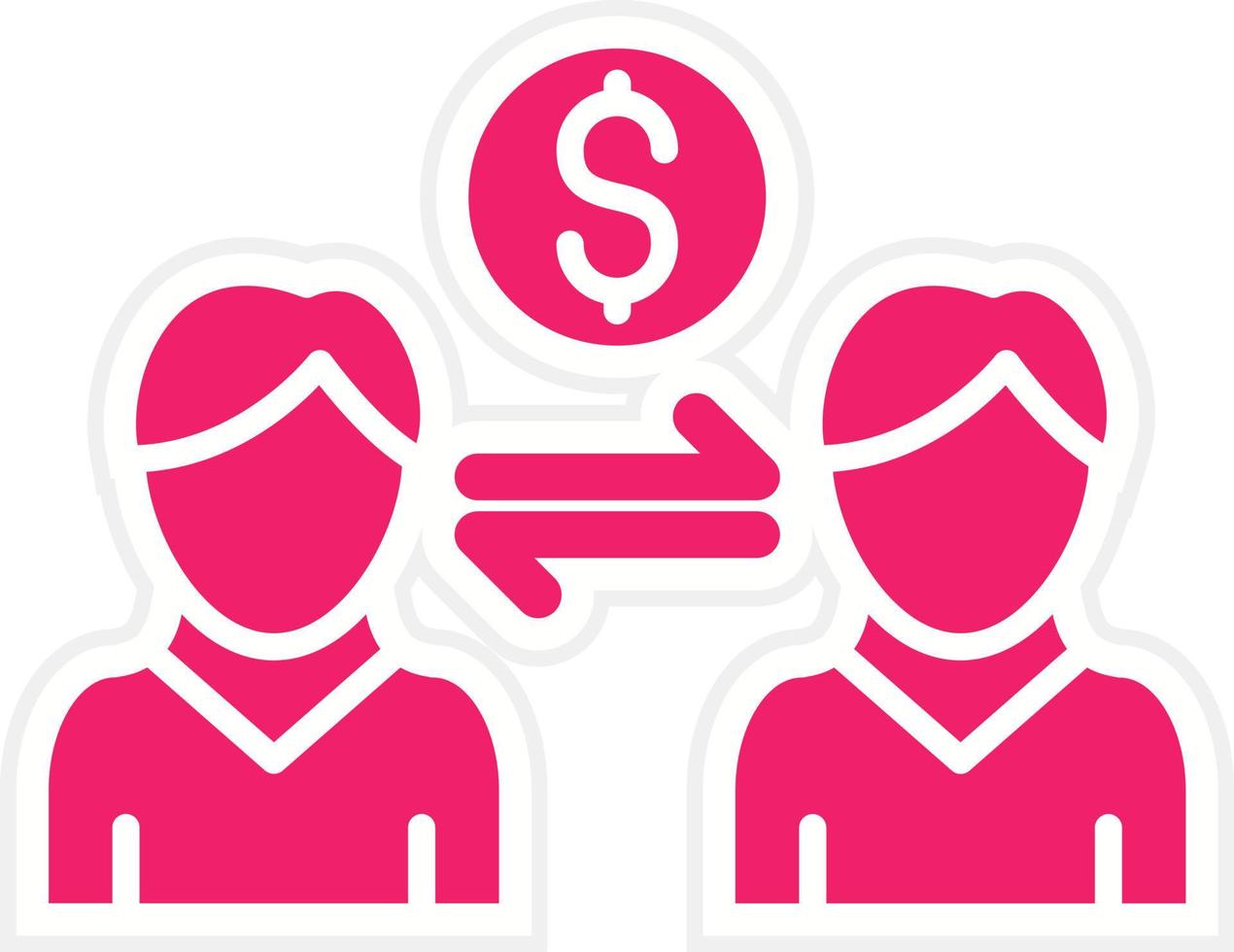 Peer to Peer Lending Vector Icon Style