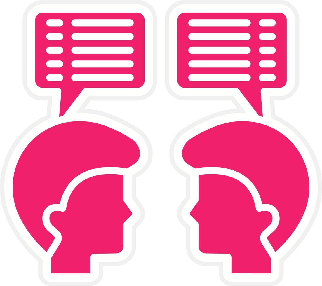 Face To Face Conversati Vector Icon Style