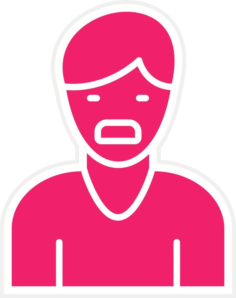 Choking Feeling Vector Icon Style