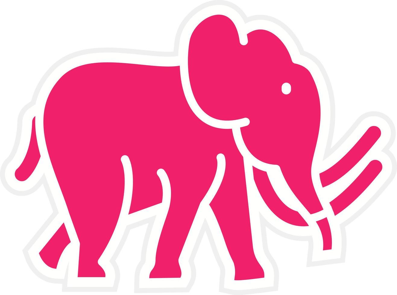 mamut vector icono estilo