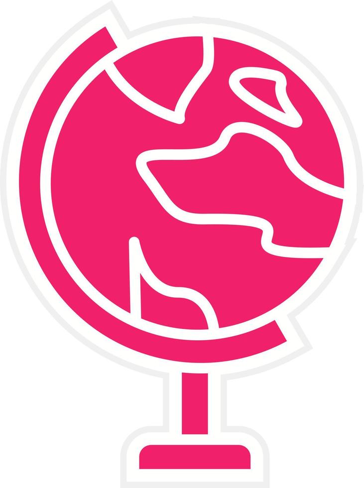 Globe Stand Vector Icon Style
