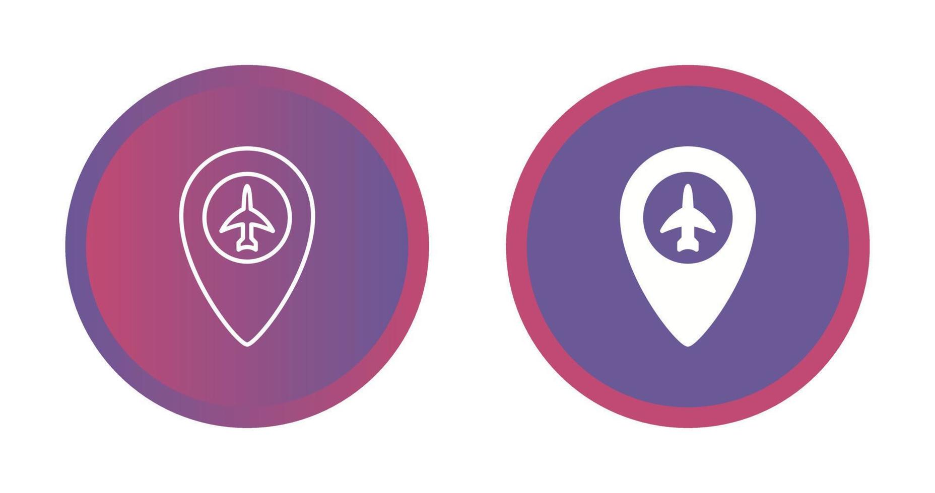 Airport Location Vector Icon