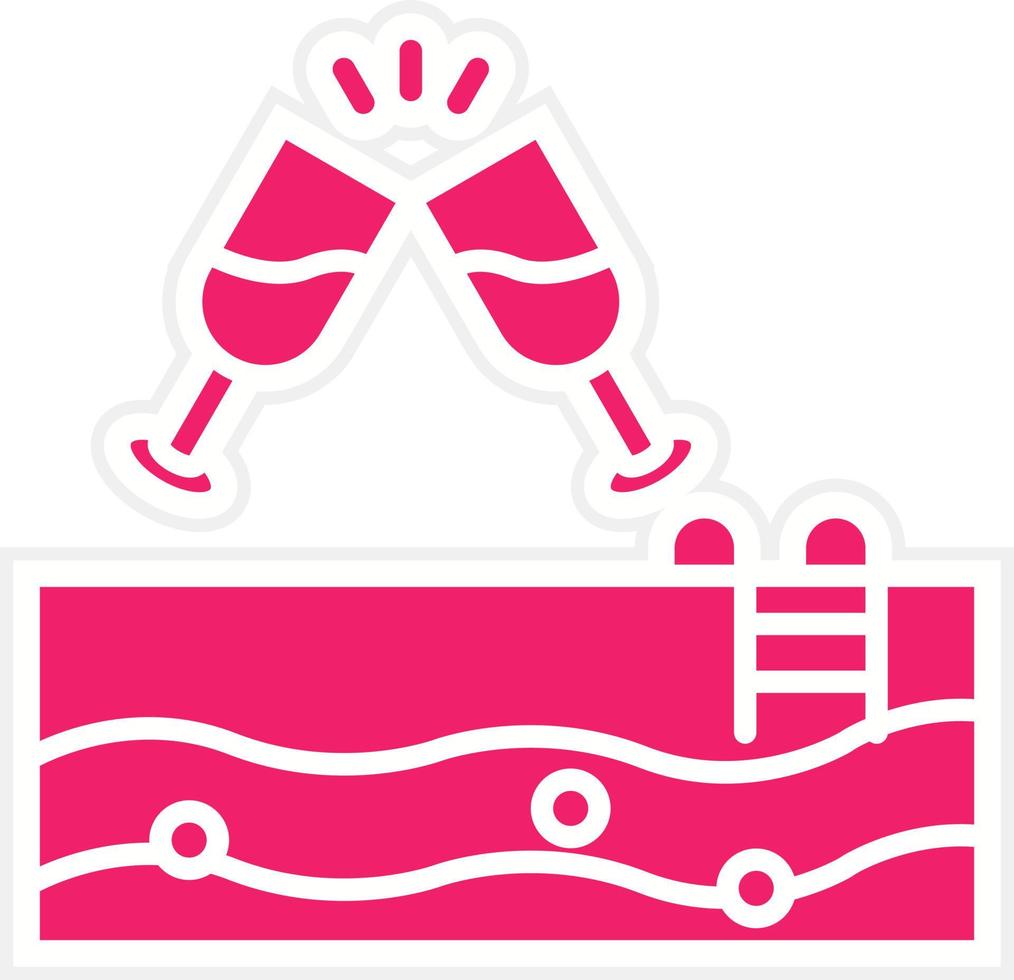 piscina fiesta vector icono estilo