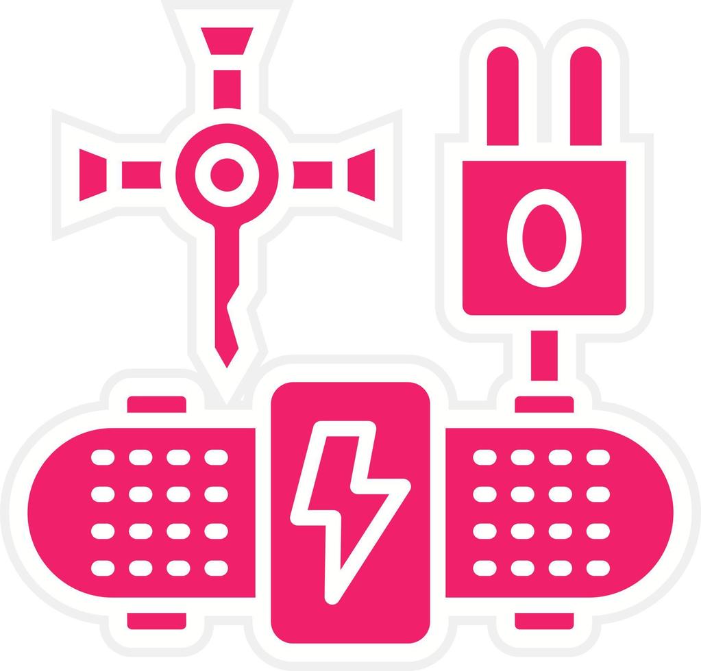 Electric Skateboard Ren Vector Icon Style