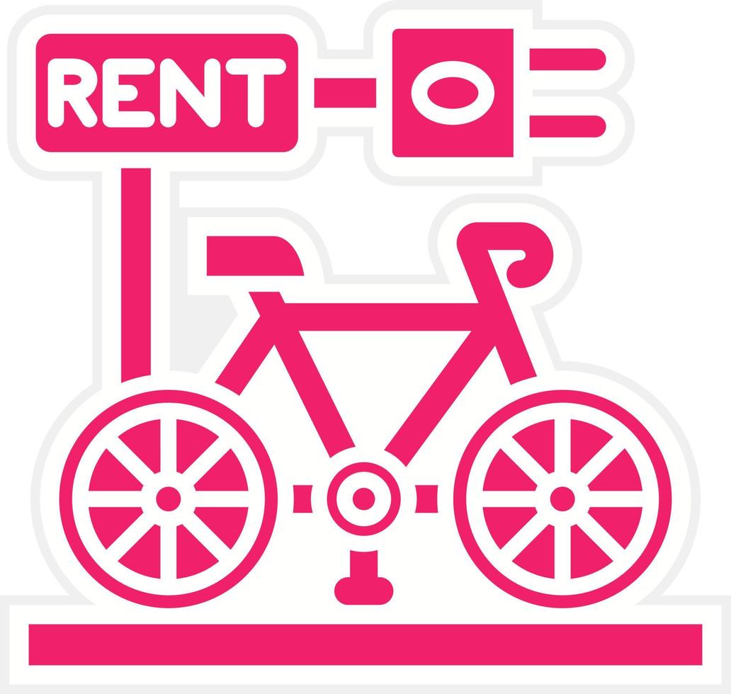 Electric Bicycle Rental Vector Icon Style