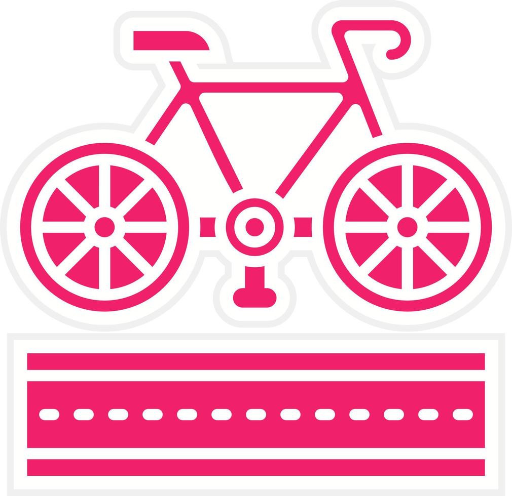 Bike Lane Vector Icon Style