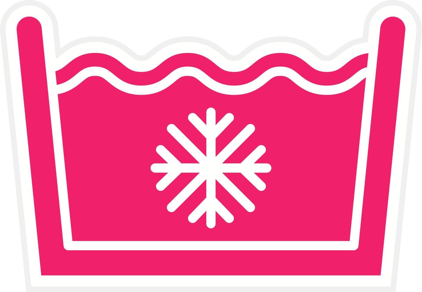 Cold Wash Laundry Vector Icon Style