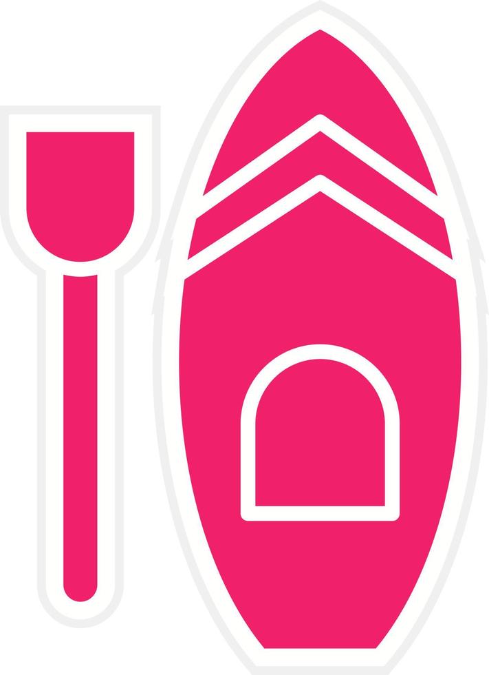 Paddleboarding Vector Icon Style