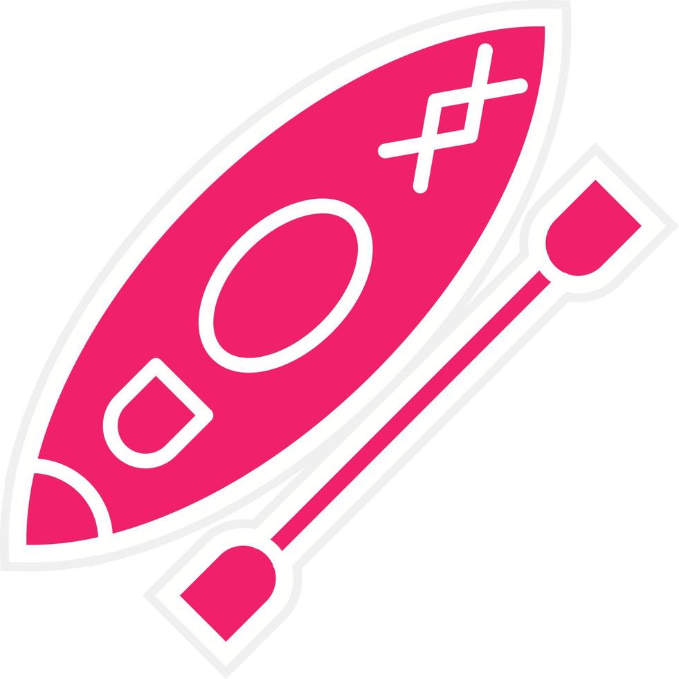 Canoeing Vector Icon Style