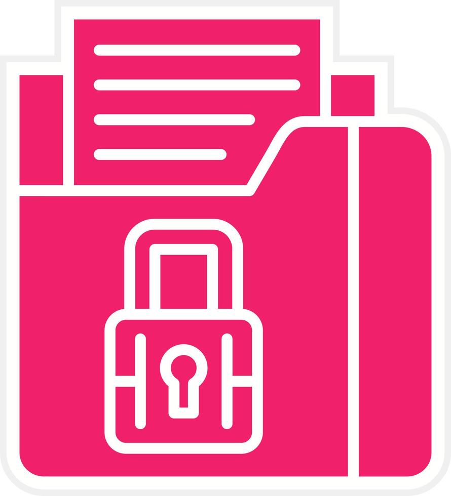 Secured Folder Vector Icon Style