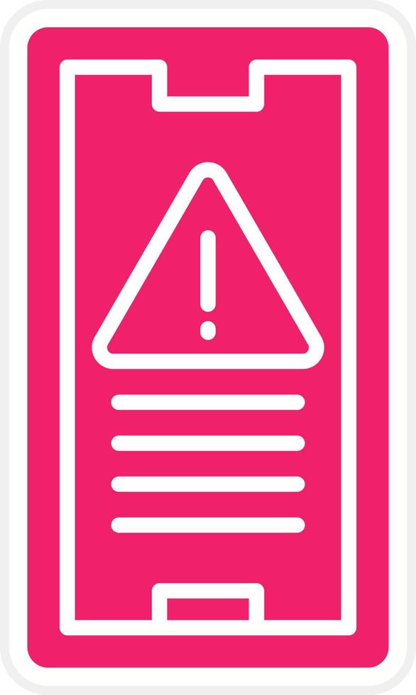 Mobile Warning Vector Icon Style