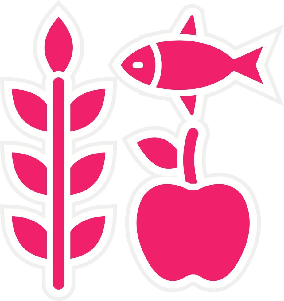 Locally Sourced Food Vector Icon Style