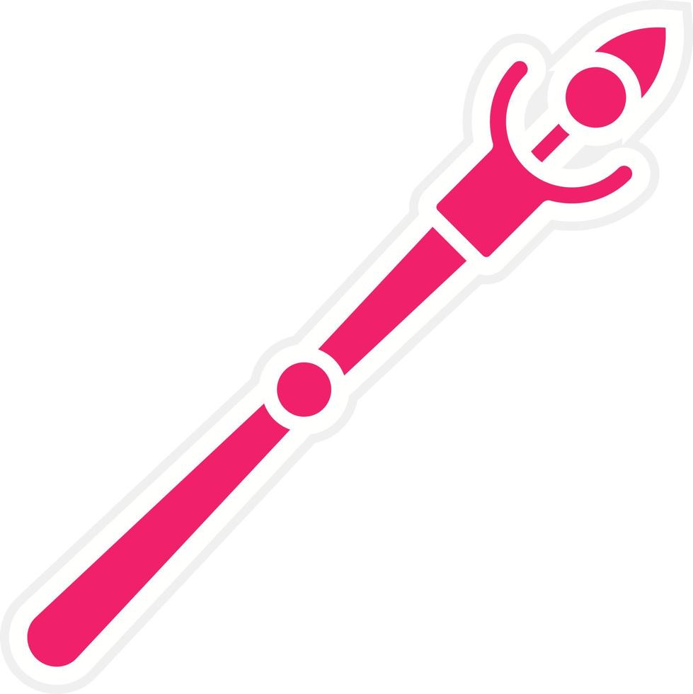 Mage Staff Vector Icon Style