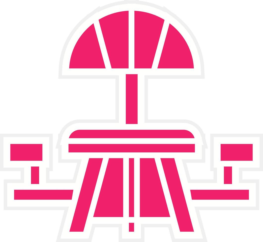 Picnic of Table Vector Icon Style