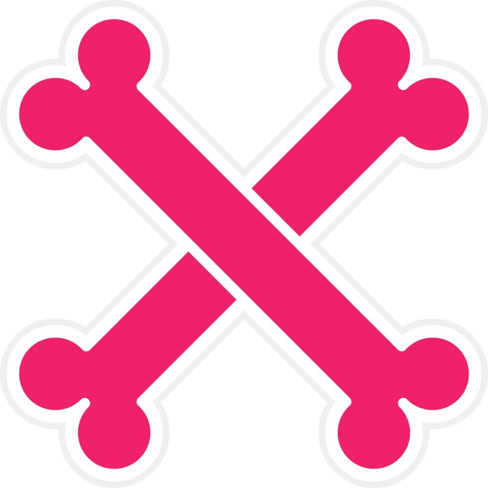 Crossbones Vector Icon Style