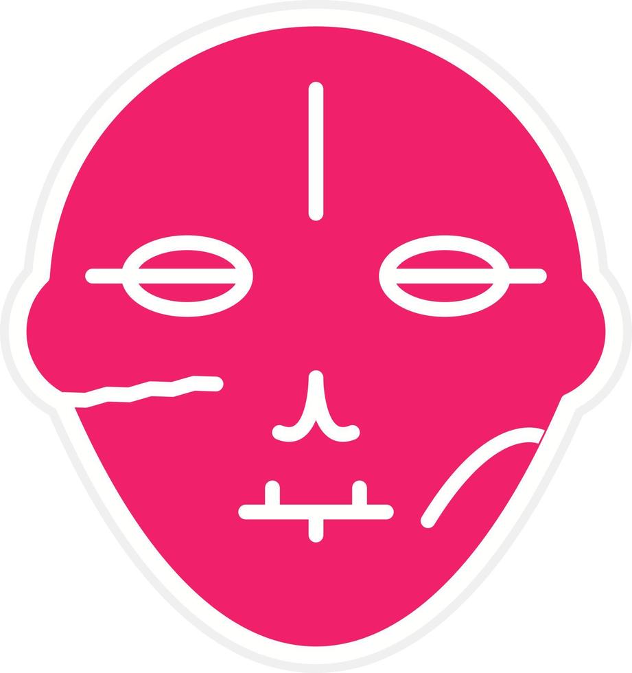 Monster Face Vector Icon Style